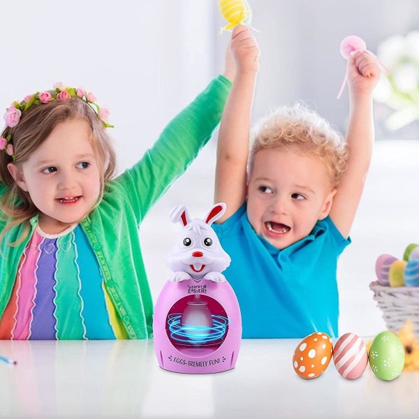 Pyntesett for påskeegg | Light Up Musical Rabbit Egg Color Machine Set, påsketilbehør for påsketemafester, med 8 fargerike markører