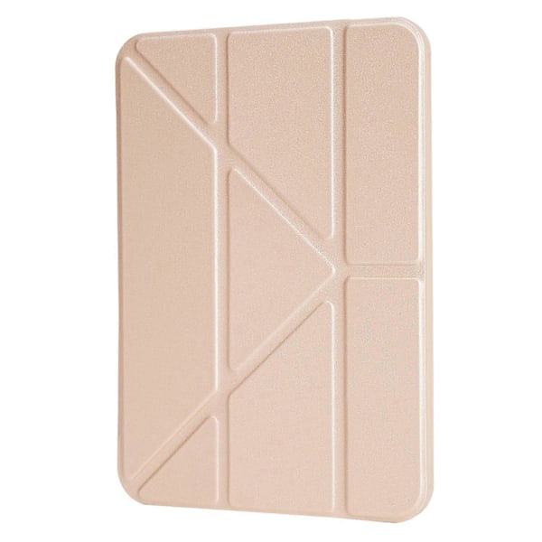 iPad Air 11 (2024) Kotelo PU Nahka+Silikoni Origami Jalusta Suojakuori - Musta [db] Multicolor Gold