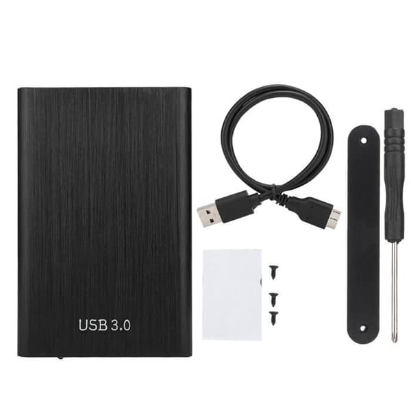 2,5-tommer SATA USB 3.0 bærbar drevkabinet til 7-9,5 mm ekstern harddisk SSD (sort) - SPR[DB]