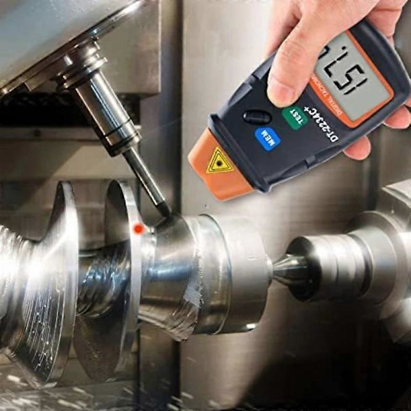 Digital Laser Tachometer Berøringsfri RPM Tach Omdrejningstæller Motor Hastighedsmåler Revolution Spin 2.5 til 999.9 RPM DT-2234C [db]
