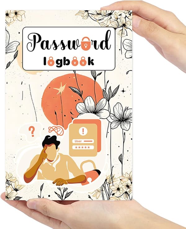 Generisk adgangskodelogbog, internetkontonotesbog, nem reference til login-tracker til websteder, internetadgangslogbog til bank, arbejde, [DB]