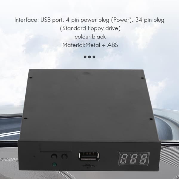Version Sfr1M44-U100K Sort 3,5 Tommer 1,44Mb Usb Ssd Floppy Disk Drev Emulator Til Yamaha Korg Roland El db black