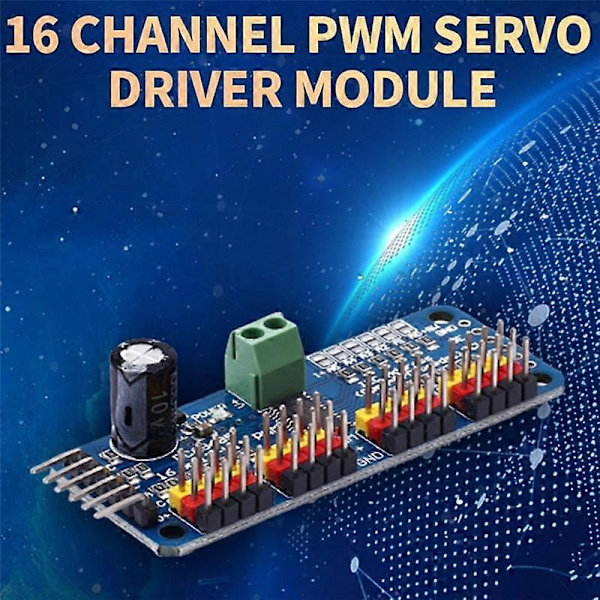 PCA9685 16-kanals 12-bit PWM Servo Motor Driver I2C-modul för eller Shield-modul Servo Shield DB Blue