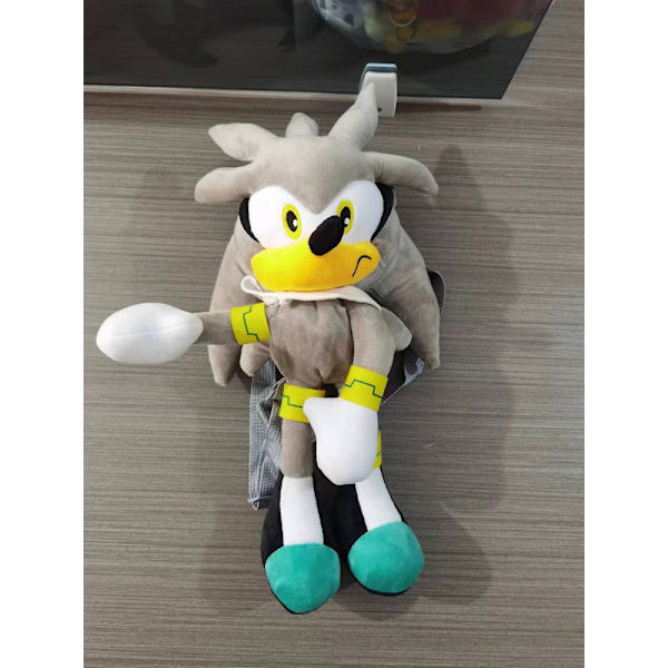 DB 2023 Hot Selling Flyvende Egern Super Sonic Plys Legetøj Tals Super Lyd Mus Dukke Grey backpack