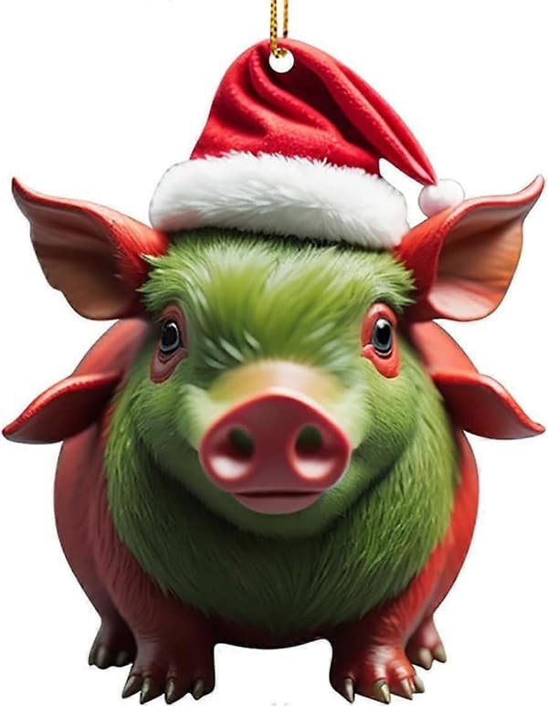 Julepynt Akryl Gris Flad Bilhæng Juletræspynt julepynt udsalg [DB] A