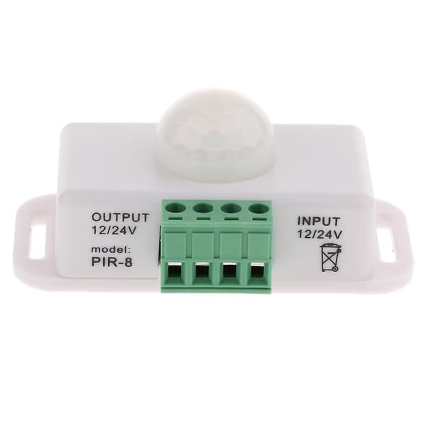 DC 12V 24V PIR-sensor LED-dimmerskift Bevegelsesinfrarød bryter [DB] White