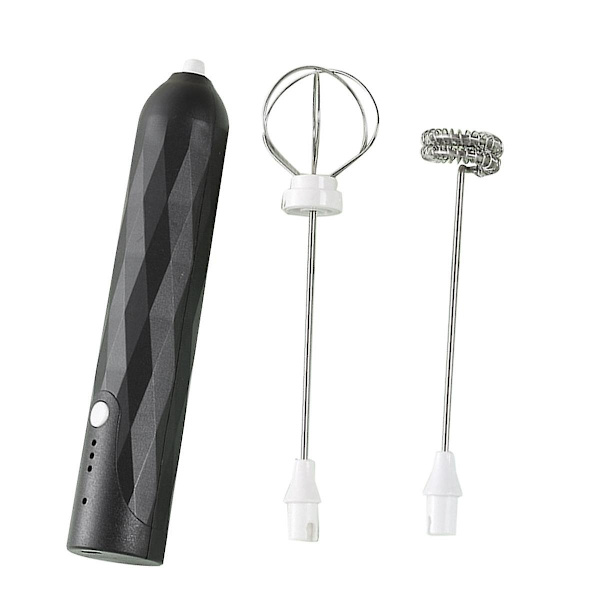 Mini-vaahdotin, kädessä pidettävä, uppoamissekoitin, johdoton vaahdotin, USB-ladattava, pieni sekoitin, jossa 2 S