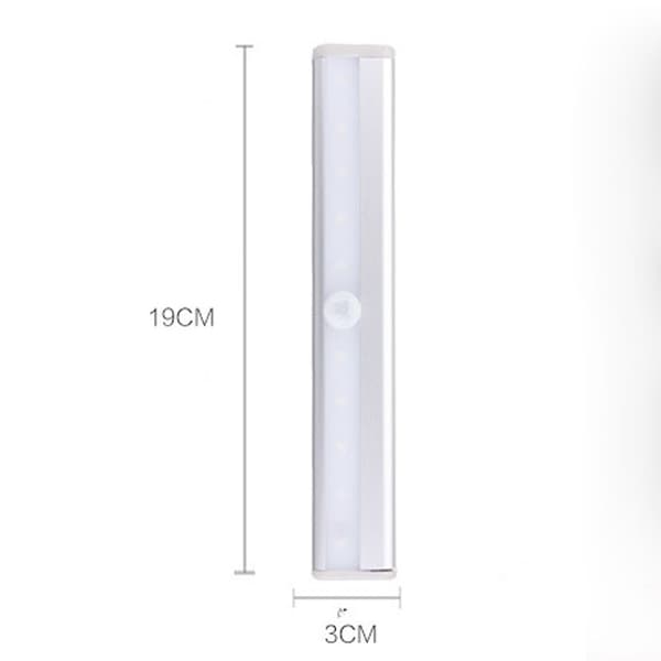 Sett med 3 USB oppladbare LED-lys - Magnetisk - Bevegelsessensor - Hvit (DB)