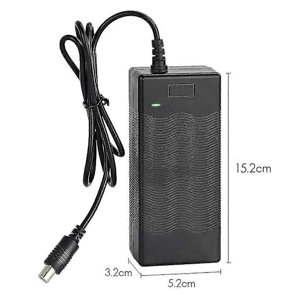 42V 1.5-2A Elektrisk Sparkesykkel Lader Litium Batterilader for M365 Elektrisk Sparkesykkel Tilbehør (EU Plugg) [db] Black
