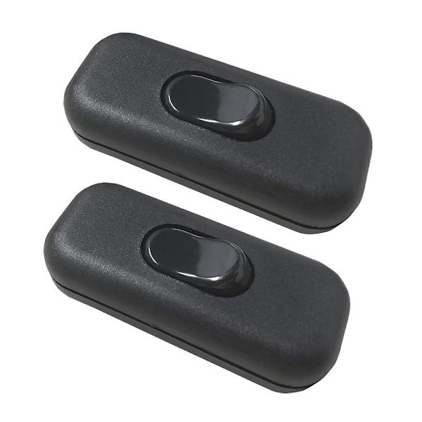 2 st Bi-pole Inter Toggle Switch 6a 250v Toggle Switch Dimmer/lamp Switch, Svart