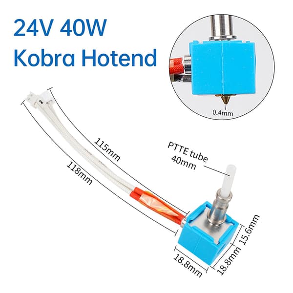 24v40w For 3d Printerutskiftning Kompatibel Med 3d Printer{ DB} Kobra Hotend