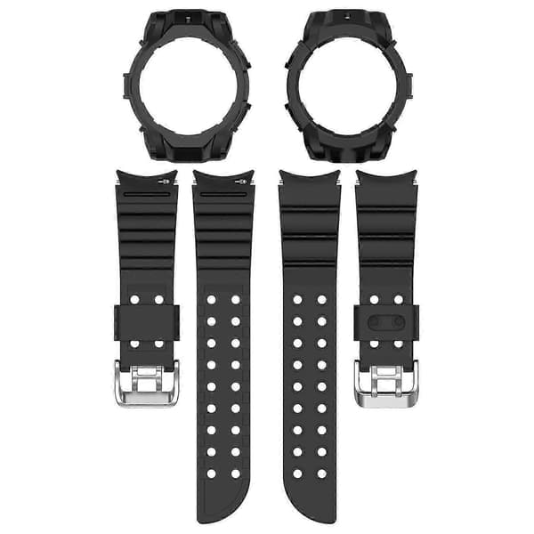 Silikonerem + Urkasse til Samsung Galaxy Watch 7 40mm [DB] Black