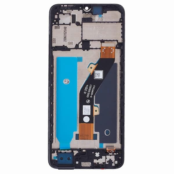 Til TECNO Spark Go 2023 4G BF7 Grade C LCD-skærm og Digitizer Samling Ramme Udskiftningsdel (Wit [DB]
