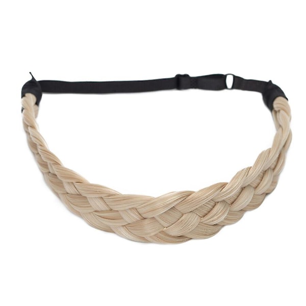 Tjockt Flätat Elastiskt Hårband Håraccessoar För Kvinna [db] blond&bleachblonde