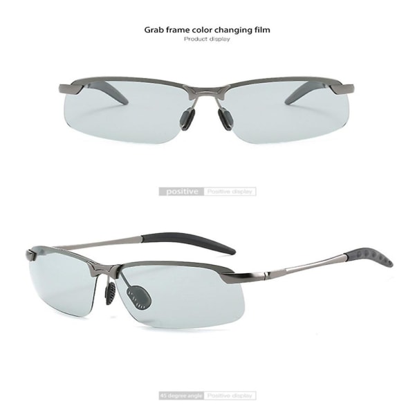 HD-polarisoidut päivä- ja yönäkölasit miehille ja naisille ajoon Aviator-aurinkolasit  [dB} Color changing film A