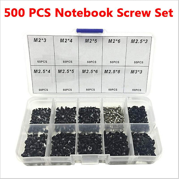 500 st Laptop Dator Skruv Set Universal Skruv M2 M2.3 M3 Hfmqv {db} One Size