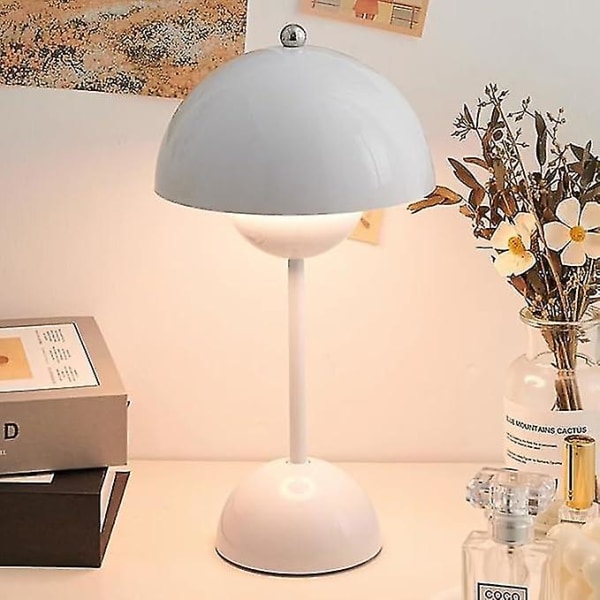 Led Blomkruka Bordslampa, Modern Macaron Lampa, Dimbar Bordslampa Med 3 Färger [DB] White