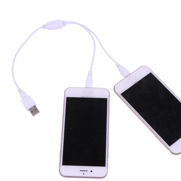2 i 1 USB-kabel Micro USB Mini-USB til USB-kabel Rask lading for mobiltelefon [DB] 2m