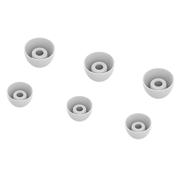 6 stk. udskiftningsørepropper i blødt silikone til Samsung Galaxy Buds2 DB White Style A