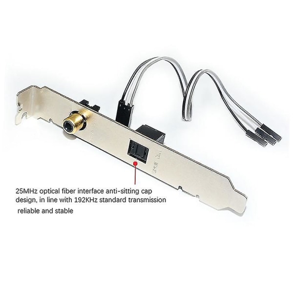 24bit 192khz Daughter Card Spdif Optical And Rca Out Plate Cable Bracket Digital Audio Output