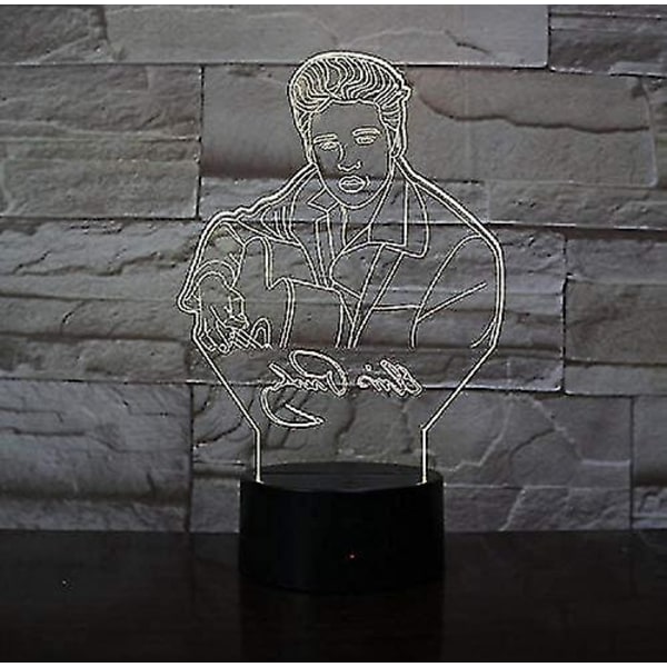 Veeki Elvis Aaron Presley skrivebordslampe The King Of Rock And Roll LED nattlys musikk atmosfære USB bursdagsgaver [DB]