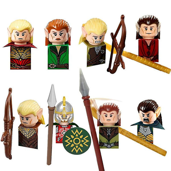 Nye middelalderlige dværg orke troldmand hobbited figurer tilbehør modelbyggeklodser lotr mursten legetøj til børn gaver Db Set 07