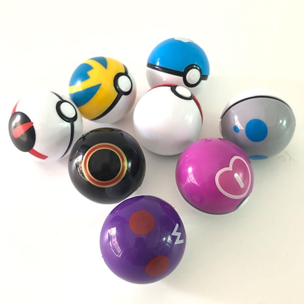 12 kpl / set 4,8 cm Poke Ball herkkä keräily PP Ihastuttava pokeball-lelupakkaus hahmohahmolla lapsille Db Multicolor