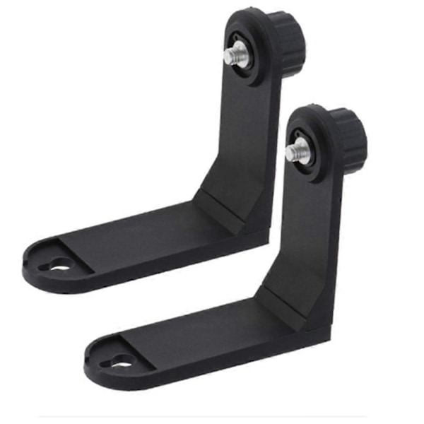 2 st Magnetiska L-fästen för 2-linjers Lasernivå 1/4' gänga Universal Superstark Järnmagnet Adsorption Stativ [DB] black