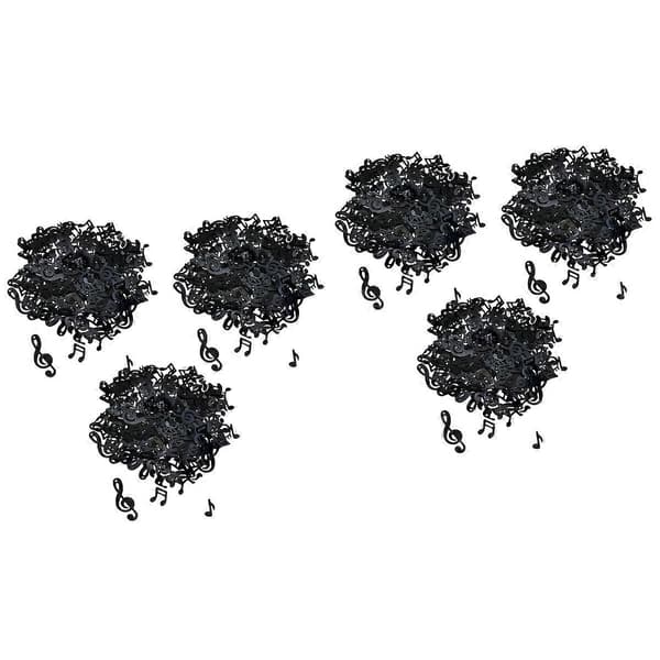 Fødselsdagsnote Dekorationspapirskrab til dekoration 6 pakker sort plastik[DB]