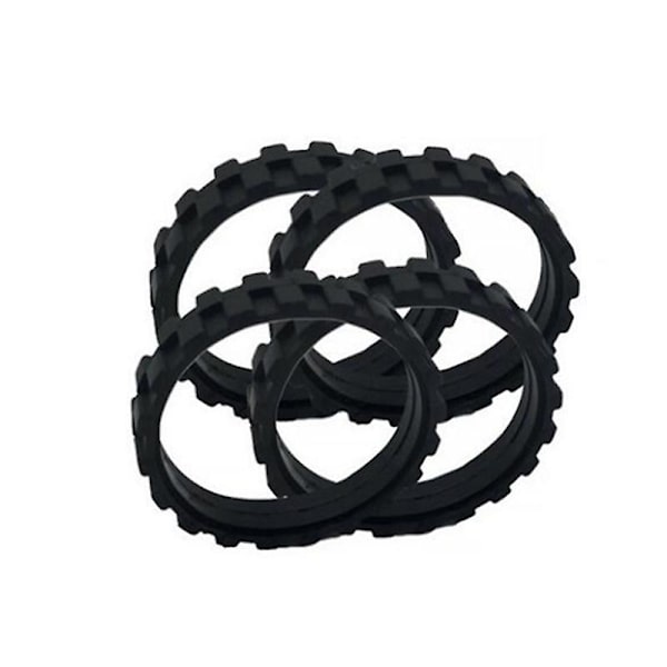 4 stk dekk kompatibel med IROBOT ROOMBA robot 500 600 700 800 I7 S9 Irobot DB Black