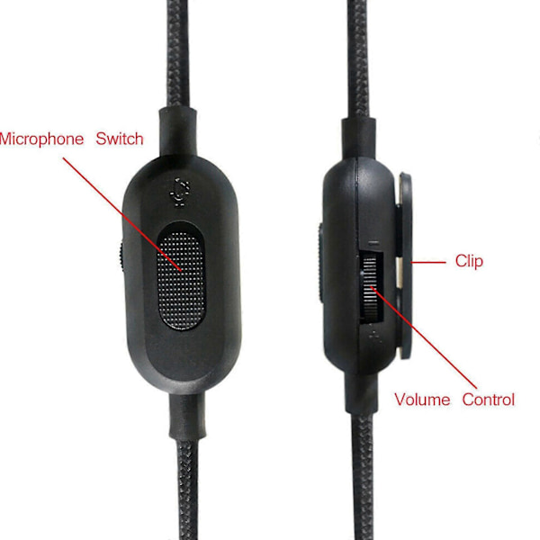 Erstatningskabel for Logitech G433/233/g Pro/g Pro X/hyperx Cloud Alpha/xbox One [DB]