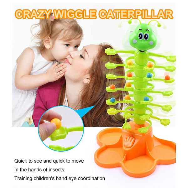Nyhet Pussel Caterpillar Swing Toy Giggle Wiggle Game Lämplig för barn [DB] Multicolor