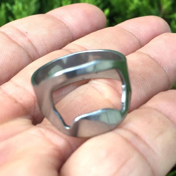 Ölflasköppnarring - Ölflasköppnarfingerring | Barkit, Kan Rostfritt Stål Köksredskap, Öppnare[DB] Silver