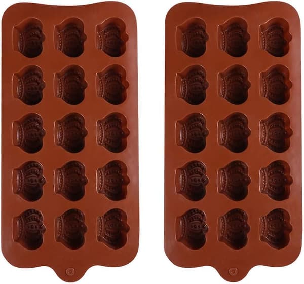 Silikone chokoladeform sæt: 2 kroneforme til varm chokoladebomber og kagedekoration