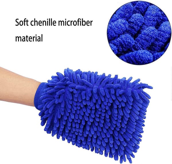 Mikrofiber Chenille Biltvättshandskar, 2 st Chenille Rengöringshandskar, Biltvättset Handskar [DB]