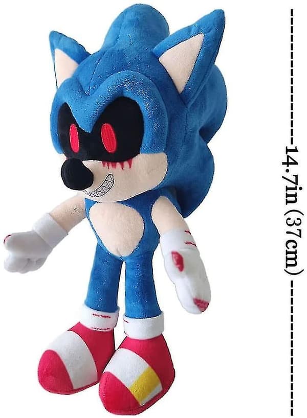 14,6 tommer Sonic Exe Plussjeleker, Ond Sonic Stoffdyrgave [DB]