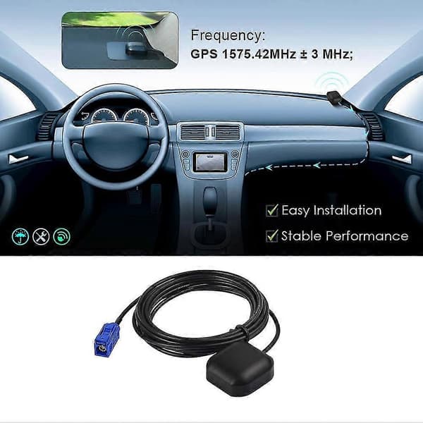 Aktiv GPS-navigationsantenne til køretøjer Fakra C Blå bilantenne til RAM - - [DB] Black