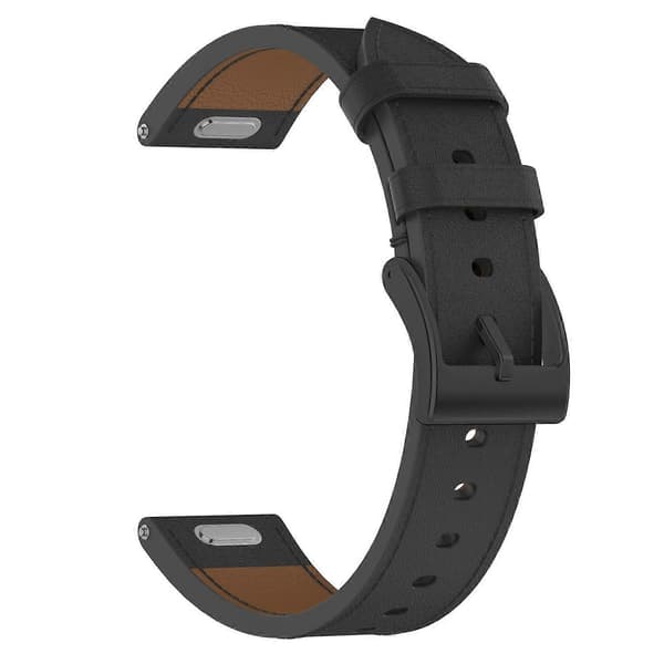 Læder Urrem [DB] Black For Garmin Venu 3