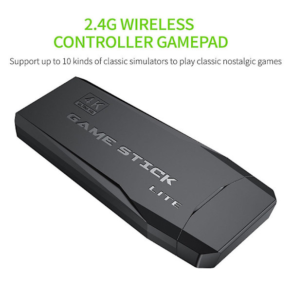 20000+ 4k Hdmi Tv Videospil Stick Retro Spilkonsol W/ 2 Trådløse Controller 4k Spil Stick,100% Ny TAO Db 32g