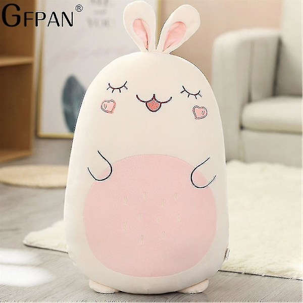 Mjuk leksak Kawaii djur fet dinosaurie Shiba Inu hund kudde plyschleksaker söt mus kanin docka flickor säng hålla sovkudde [DB] rabbit 60cm