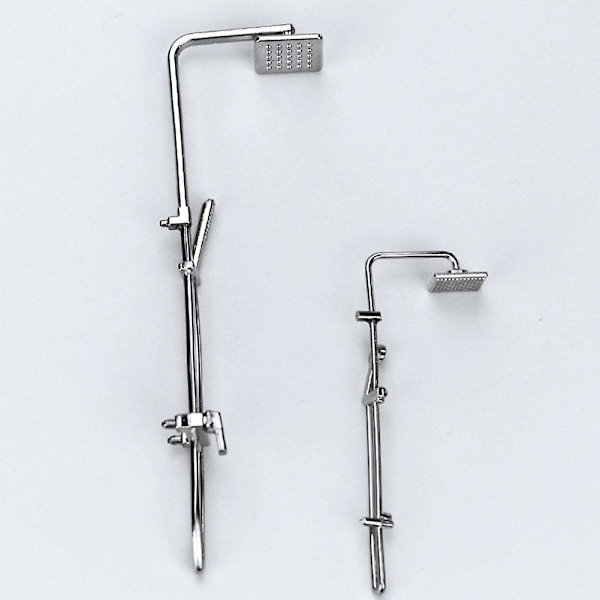 Farfi Moderne Stil Dukkehus Legering Brusehoved Model Diy Miniture Badeværelse Tilbehør db B