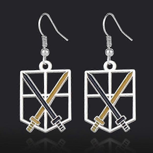 Anime Attack on Titan Akatsuki Organisation Röd Moln Vingar Hängande Örhängen Berlocker Ornament Cosplay Smycken för Unisex Gåva [DB] E204