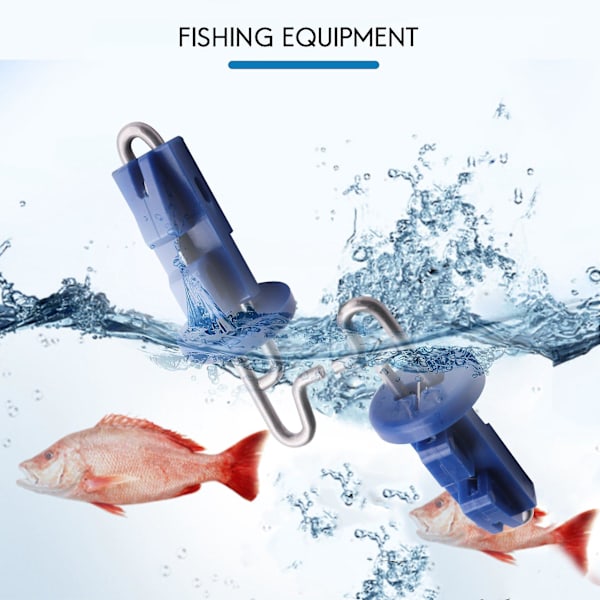 10 stk. Havfiske Splash Down Solo Hook Bait Clips Bait Clip Impact Hook Release Clip Hook Bait Fi [db] blue