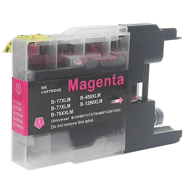 Printerpatroner Chip Blæk Egnet til Brother LC1280 LC1240 LC71 LC73 LC75 LC400 LC12 (4-pak) [Db]