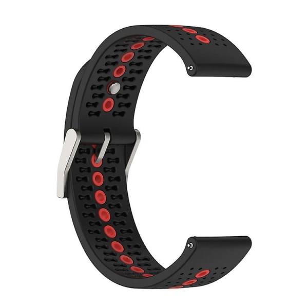 Til Suunto 9 Peak Universal Farverig Hul Silikon Urrem DB Black Orange