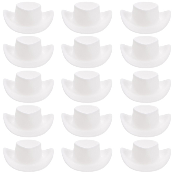20 st Mini Cowboyhattar Mini Westernhattar Lekstuga Partytillbehör db White 20pcs