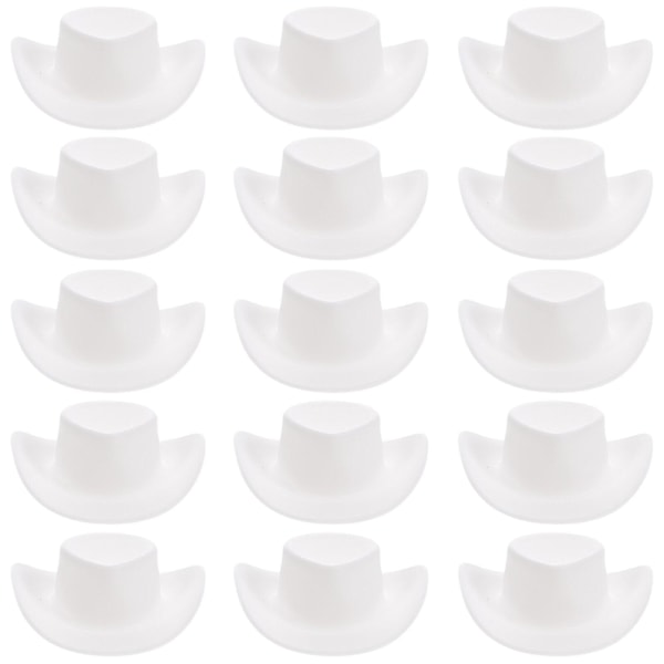 20 stk Mini Cowboyhatter Mini Westernhatter Late-as-lekestue Partytilbehør db White 20pcs