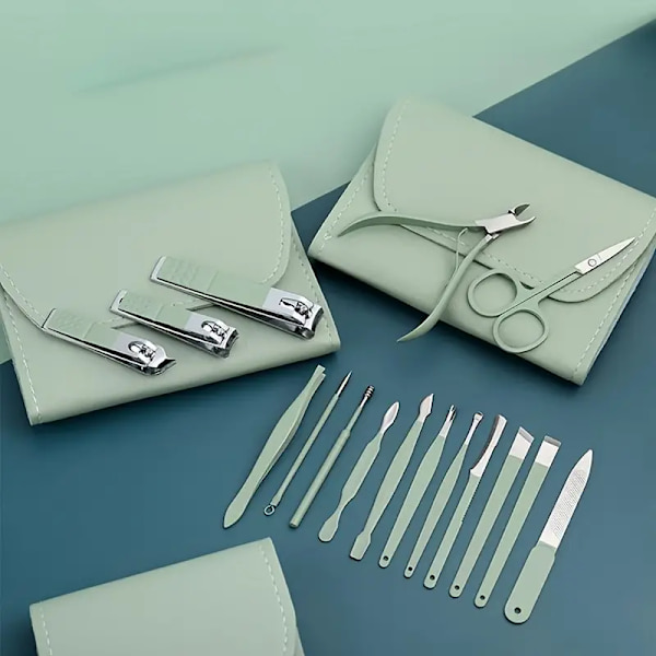 Nagelklippare Manikyrverktyg Set, Med Bärbar Resväska, Nagelbandstång Och Skärare Kit, Professionell Nagelklippare Pedikyr Kit [DB]