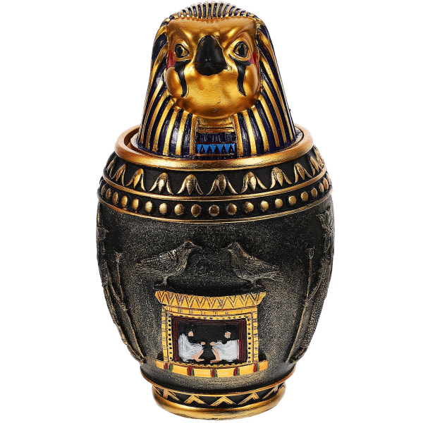 Ægypten Style Cremation Ashes Jar Udsøgt Pet Ask Container Pet Ash Opbevarings Jar Pet Cinerary Opbevaringsboks