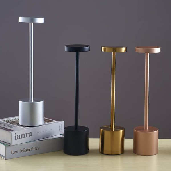 Sladdlös Bordlampa Uppladdningsbar, Sakringt 5000mAh Batteridriven Led Matbord {Db} Silver